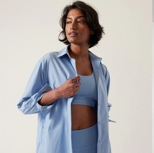Athleta Oversized Poplin Top